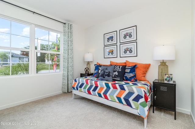 view of carpeted bedroom