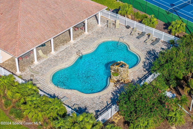 view of pool with a patio