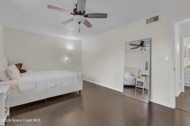 516 S Plumosa St Unit 20, Merritt Island, FL 32952 - bedroom featuring wood finished floors and a ceiling fan