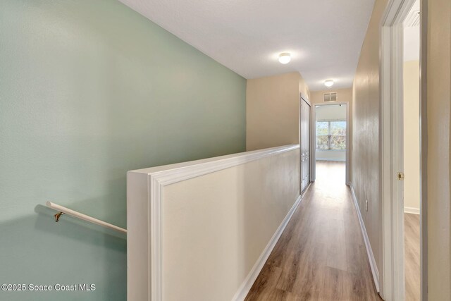 hall featuring light wood-type flooring