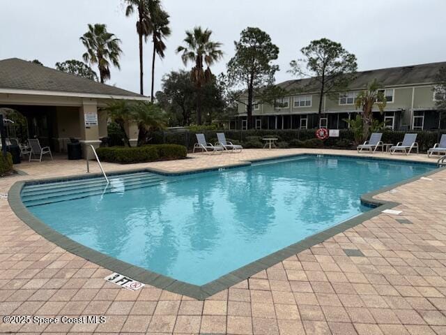 view of pool with a patio