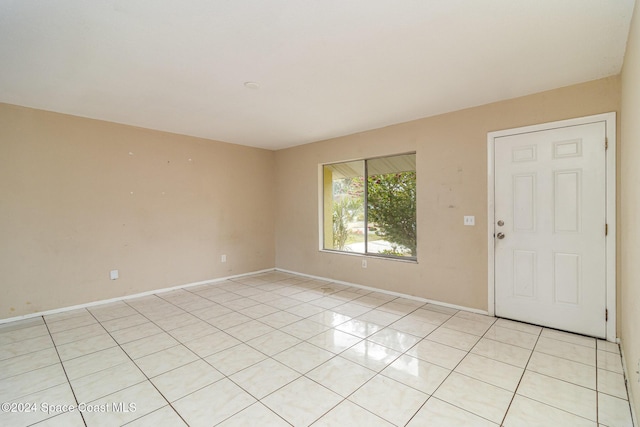 view of tiled spare room