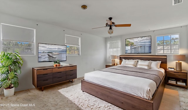 850 Cardinal Rd, Cocoa, FL 32926 - bedroom with multiple windows and a ceiling fan