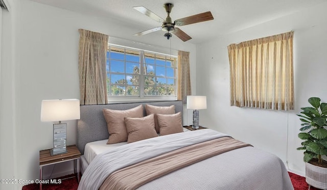 850 Cardinal Rd, Cocoa, FL 32926 - carpeted bedroom featuring ceiling fan