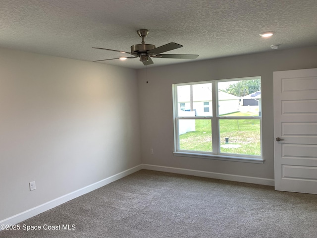 698 De Groodt Rd SW, Palm Bay, FL 32908 - carpeted spare room with ceiling fan and a textured ceiling