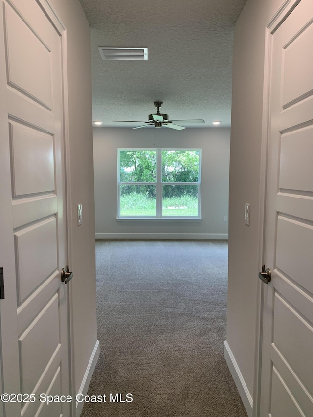 439 Wellwood St SW, Palm Bay, FL 32908 - corridor featuring carpet floors and a textured ceiling