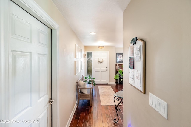 interior space featuring dark hardwood / wood-style floors