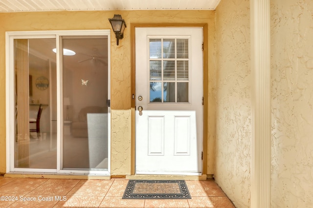 view of doorway to property