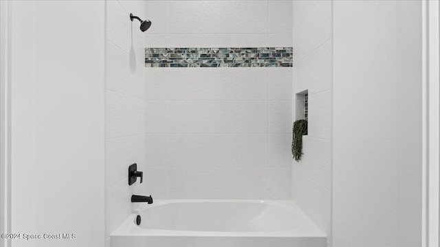 bathroom featuring bathing tub / shower combination