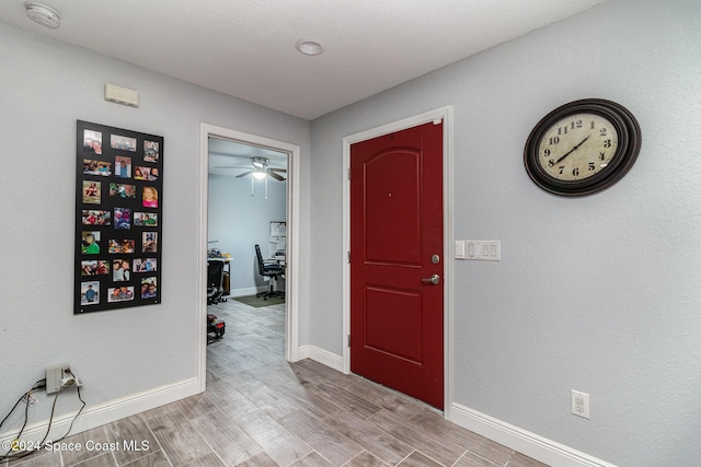 foyer featuring light hardwood / wood-style floors