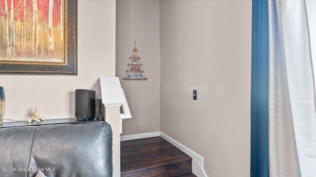 office featuring dark hardwood / wood-style floors