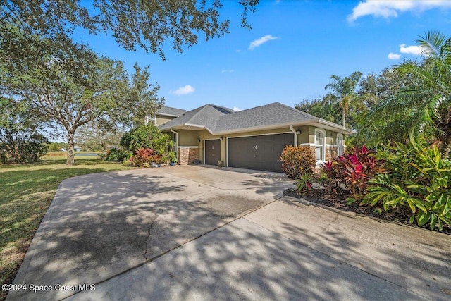 view of front of home featuring a garage