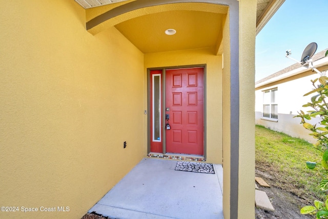 view of doorway to property