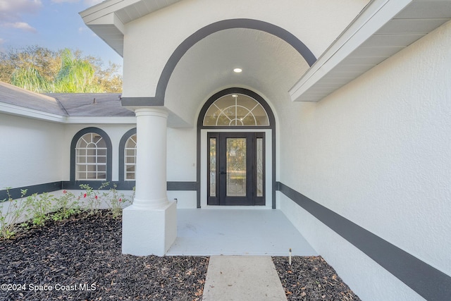 view of doorway to property