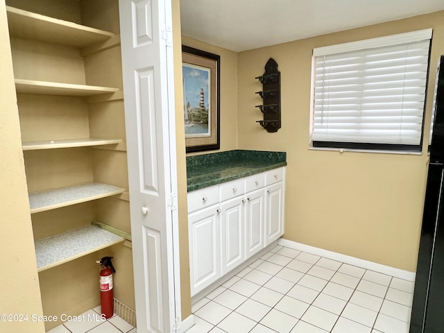 interior space with tile patterned flooring