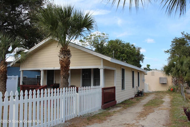 bungalow featuring a porch