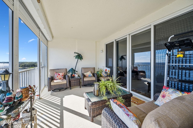 sunroom with plenty of natural light