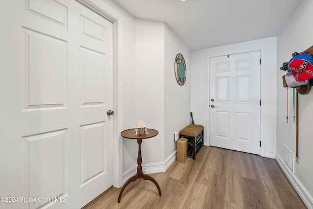 entryway featuring light hardwood / wood-style floors