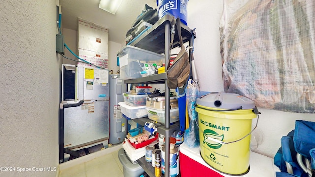 interior space with electric water heater