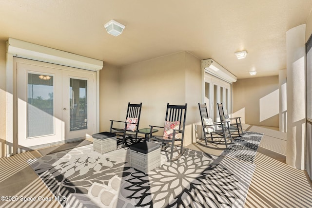 view of patio with french doors