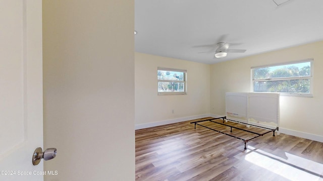 unfurnished bedroom featuring light hardwood / wood-style flooring