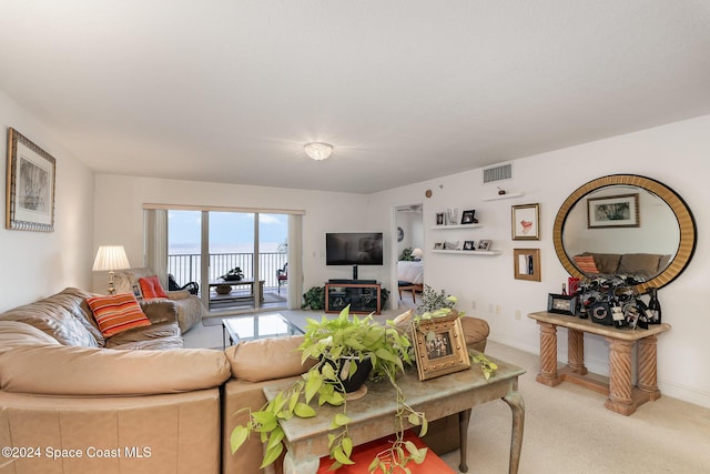 view of carpeted living room