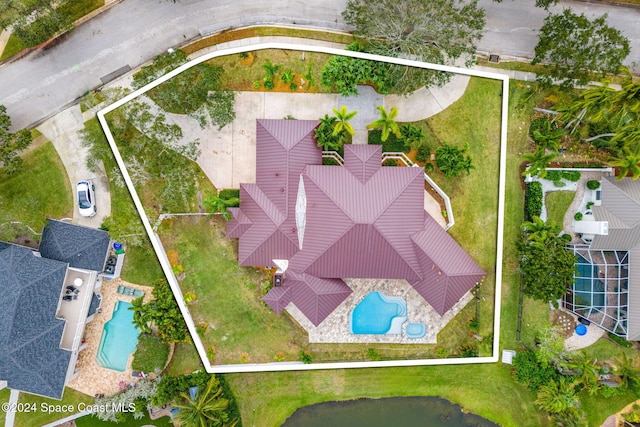 birds eye view of property