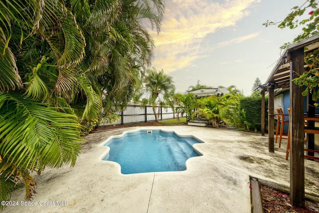 view of pool with a patio