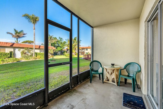 sunroom featuring plenty of natural light