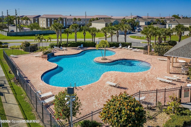 view of pool with a patio area