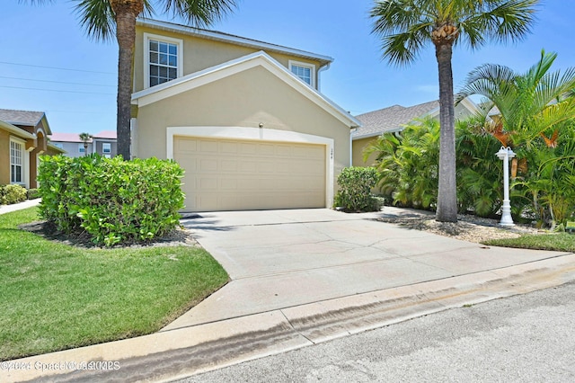 view of front of home featuring a garage