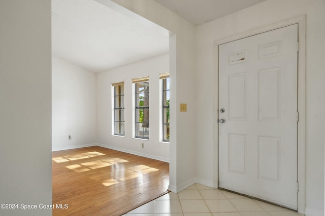 foyer featuring light hardwood / wood-style flooring