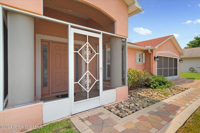 view of doorway to property