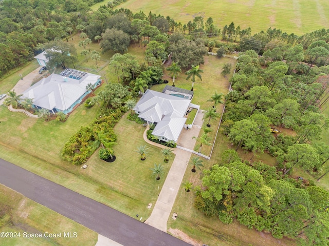 bird's eye view featuring a rural view