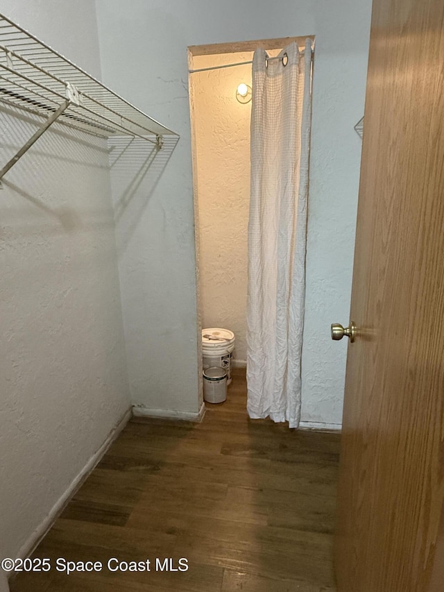 bathroom featuring hardwood / wood-style flooring