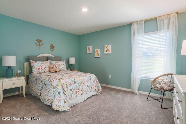 view of carpeted bedroom