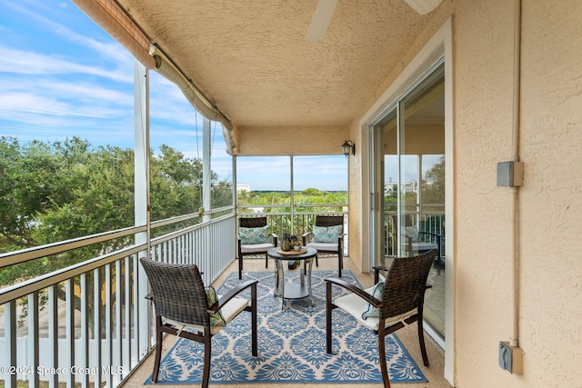 view of sunroom