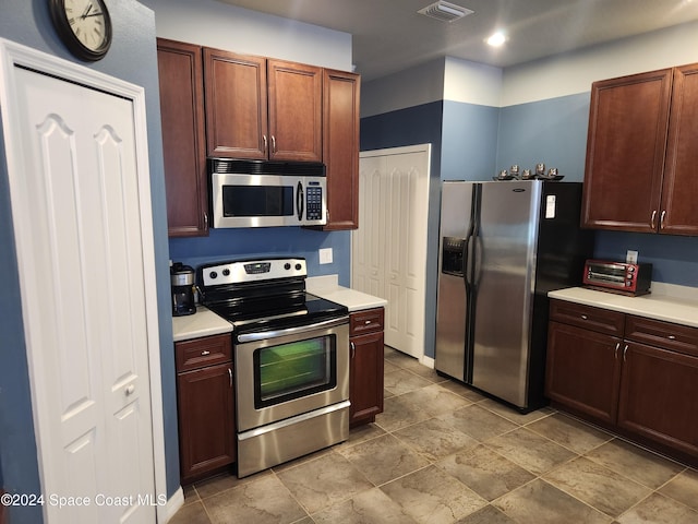 kitchen with appliances with stainless steel finishes