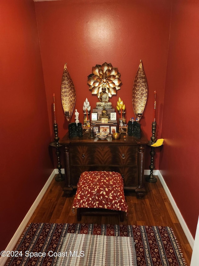 interior details with hardwood / wood-style flooring