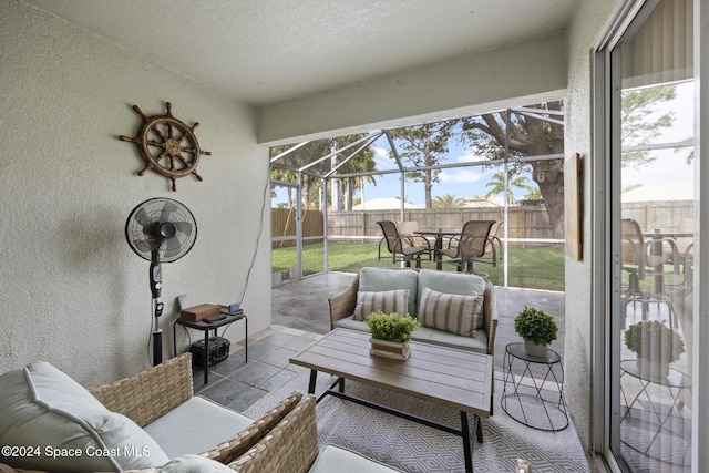 view of sunroom