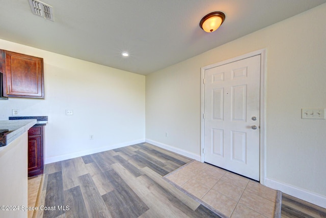 interior space featuring light wood-type flooring