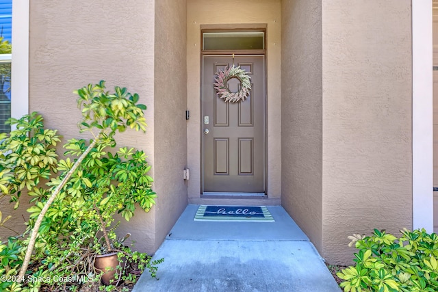 view of doorway to property