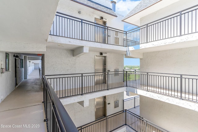 view of patio / terrace with a balcony