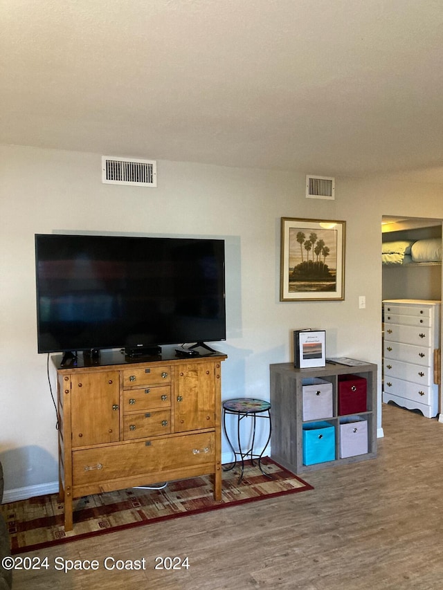 interior space featuring hardwood / wood-style floors