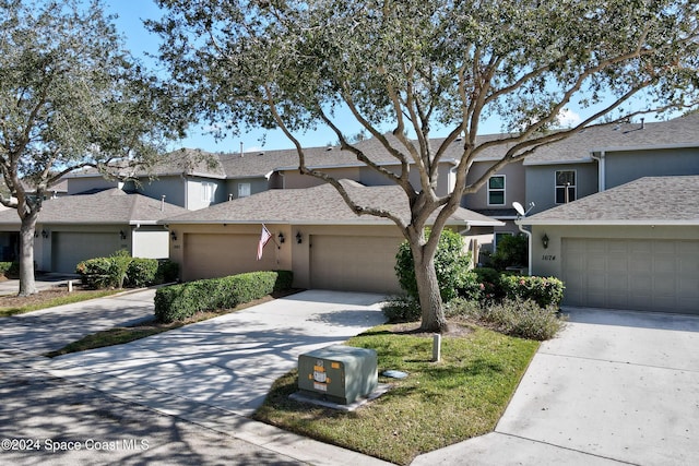 view of property with a garage