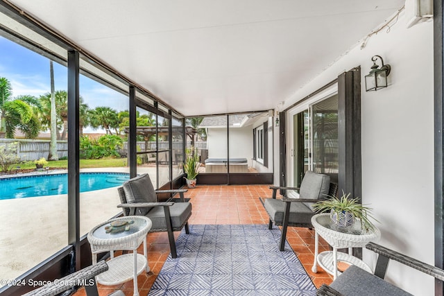 view of sunroom