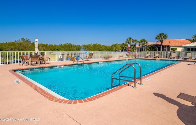 view of pool with a patio area