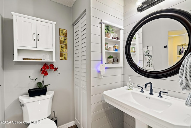 bathroom with toilet and sink