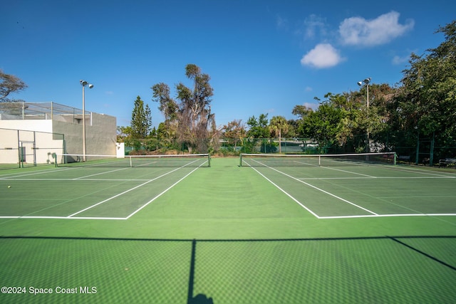 view of tennis court