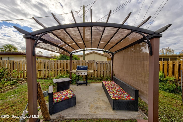 view of patio / terrace featuring grilling area